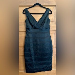 Calvin Klein little black cocktail dress, V neck, front and back size 8 Sexy!